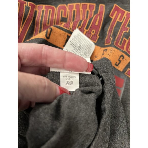 Virginia Tech Hokies Shirt Mens XL Gray NCAA Football Basketball Collegiate Tee - Picture 6 of 6